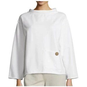 NWT! Neon Buddha Raw Edge Mockneck in White 2X